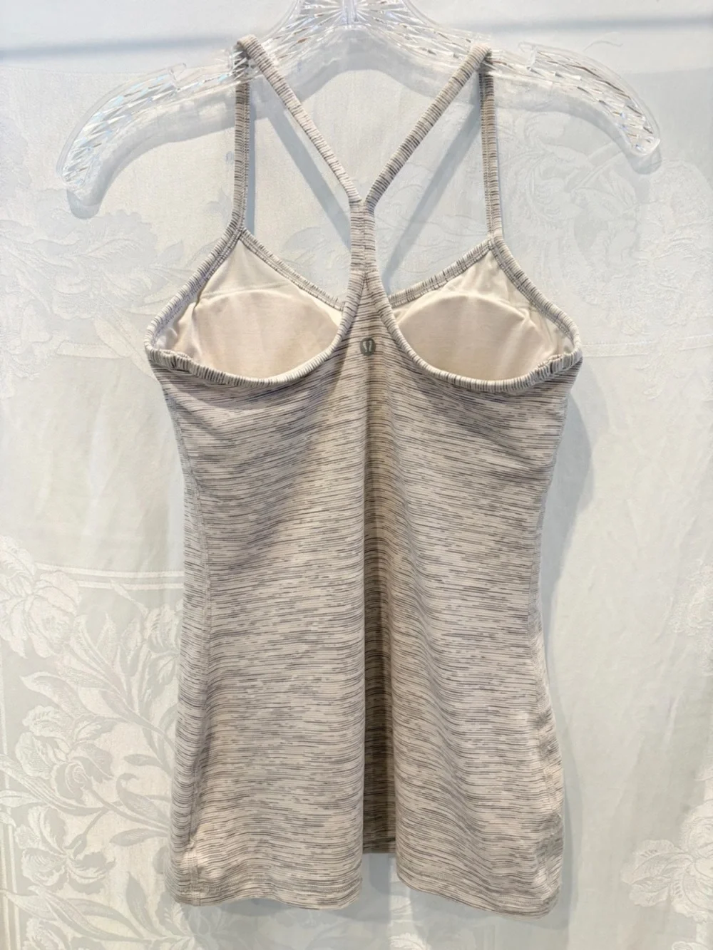 Lululemon Power Y Racerback Tank Built-In Bra Size 4 Space Dyed $68